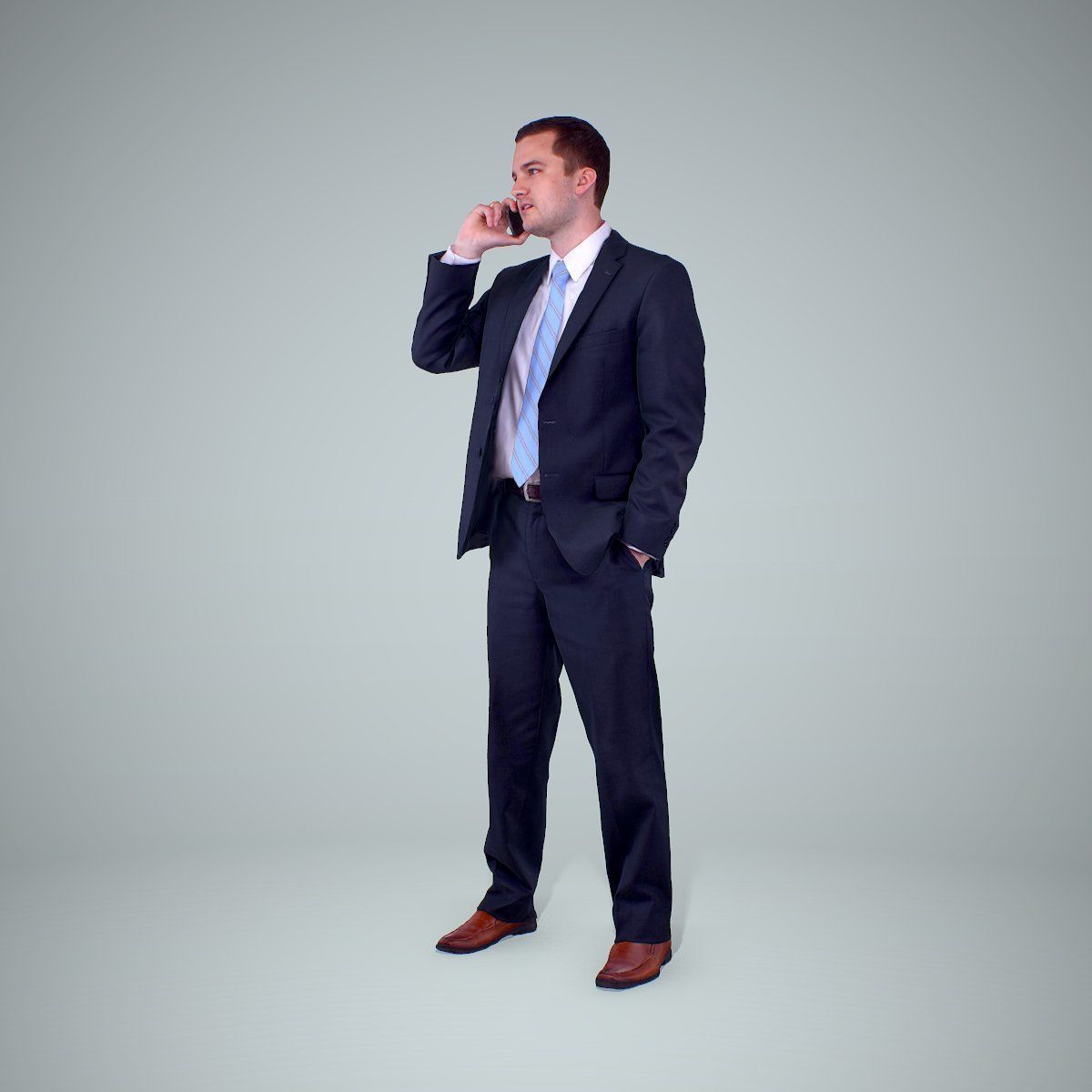 Business Man Talking with Phone BMan0205-HD2-O01P01-S 3D model_6