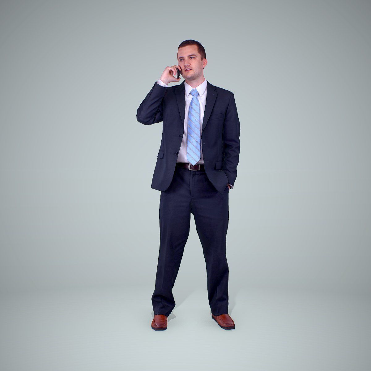 Business Man Talking with Phone BMan0205-HD2-O01P01-S 3D model_2