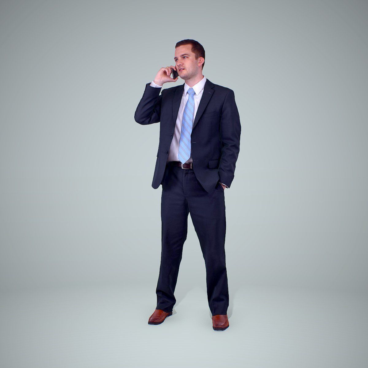 Business Man Talking with Phone BMan0205-HD2-O01P01-S 3D model_4