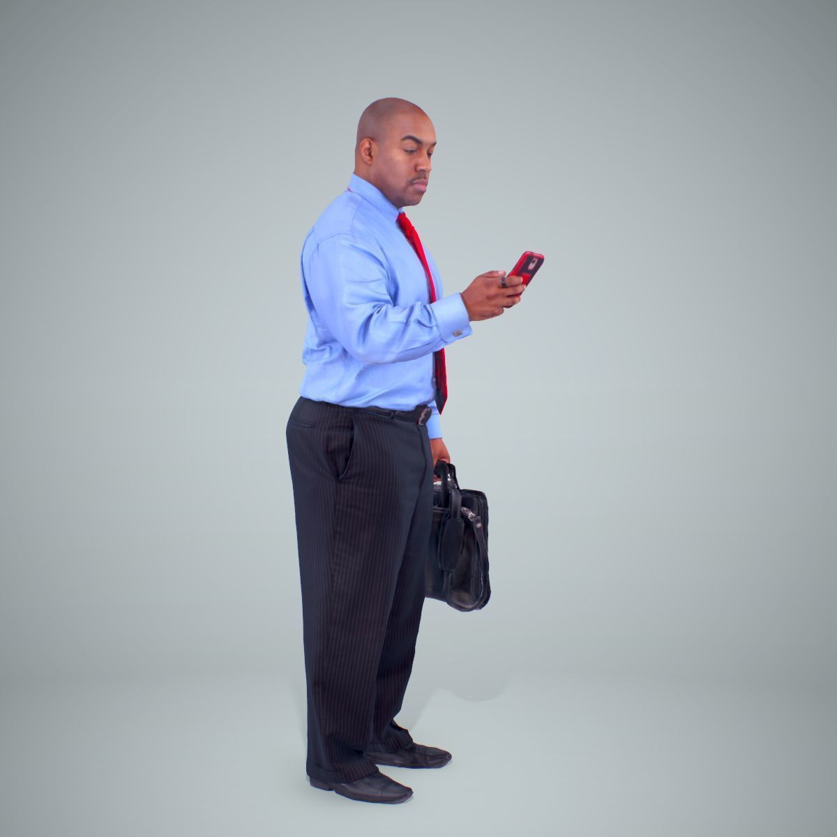 Business Man with Phone and Suitcase BMan0201-HD2-O01P01-S 3D model_30