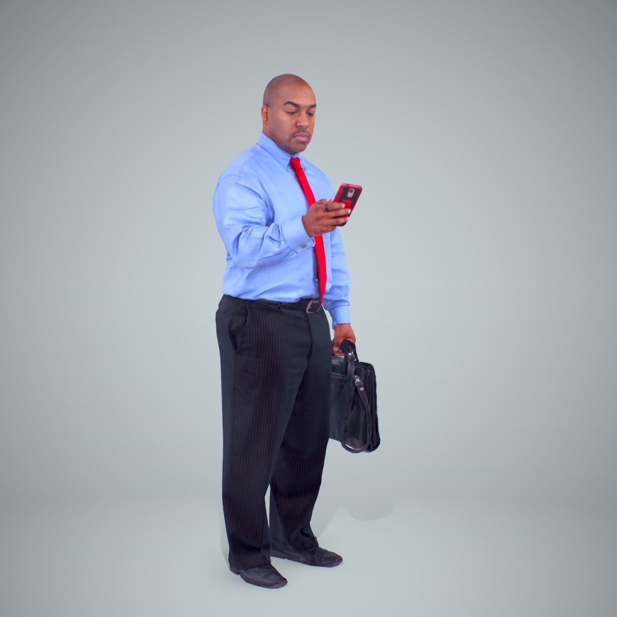 Business Man with Phone and Suitcase BMan0201-HD2-O01P01-S 3D model_32