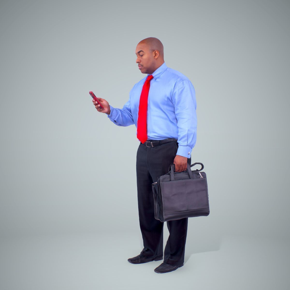 Business Man with Phone and Suitcase BMan0201-HD2-O01P01-S 3D model_6