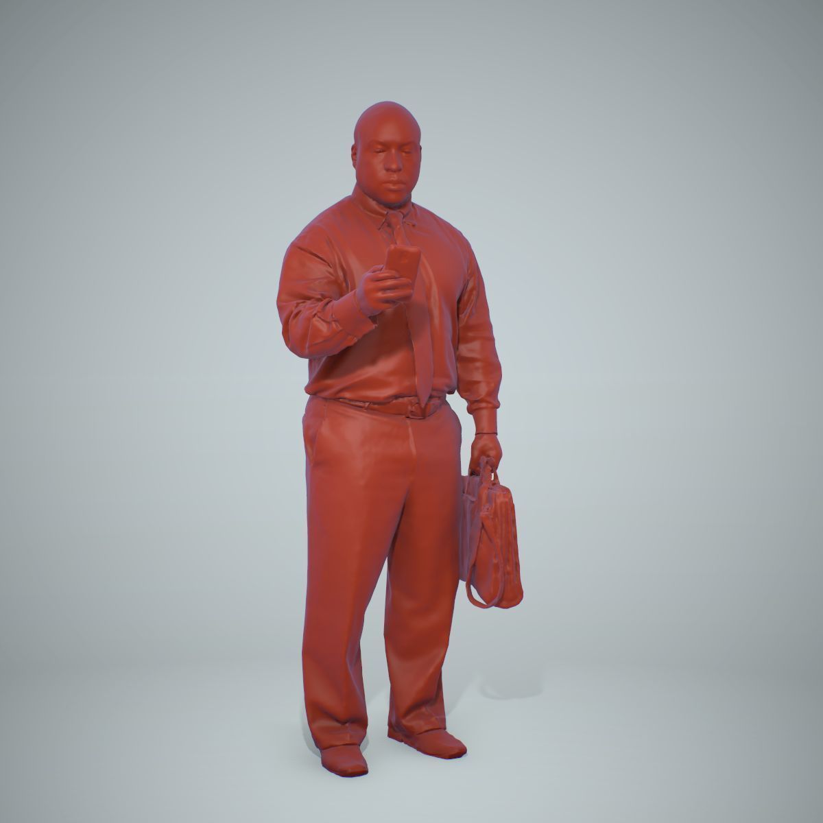 Business Man with Phone and Suitcase BMan0201-HD2-O01P01-S 3D model_69