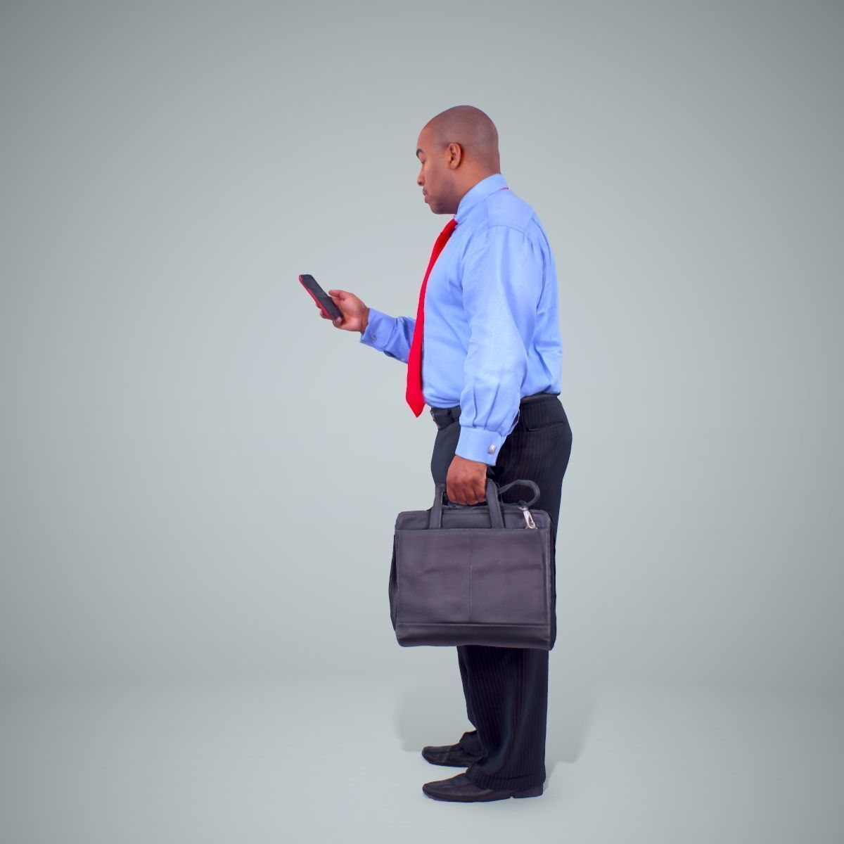Business Man with Phone and Suitcase BMan0201-HD2-O01P01-S 3D model_10