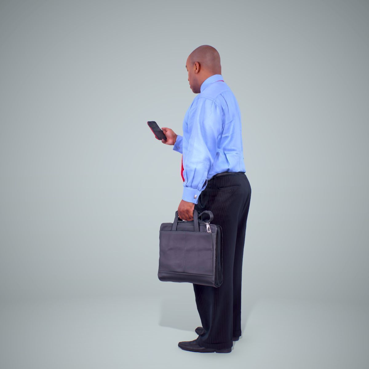 Business Man with Phone and Suitcase BMan0201-HD2-O01P01-S 3D model_12