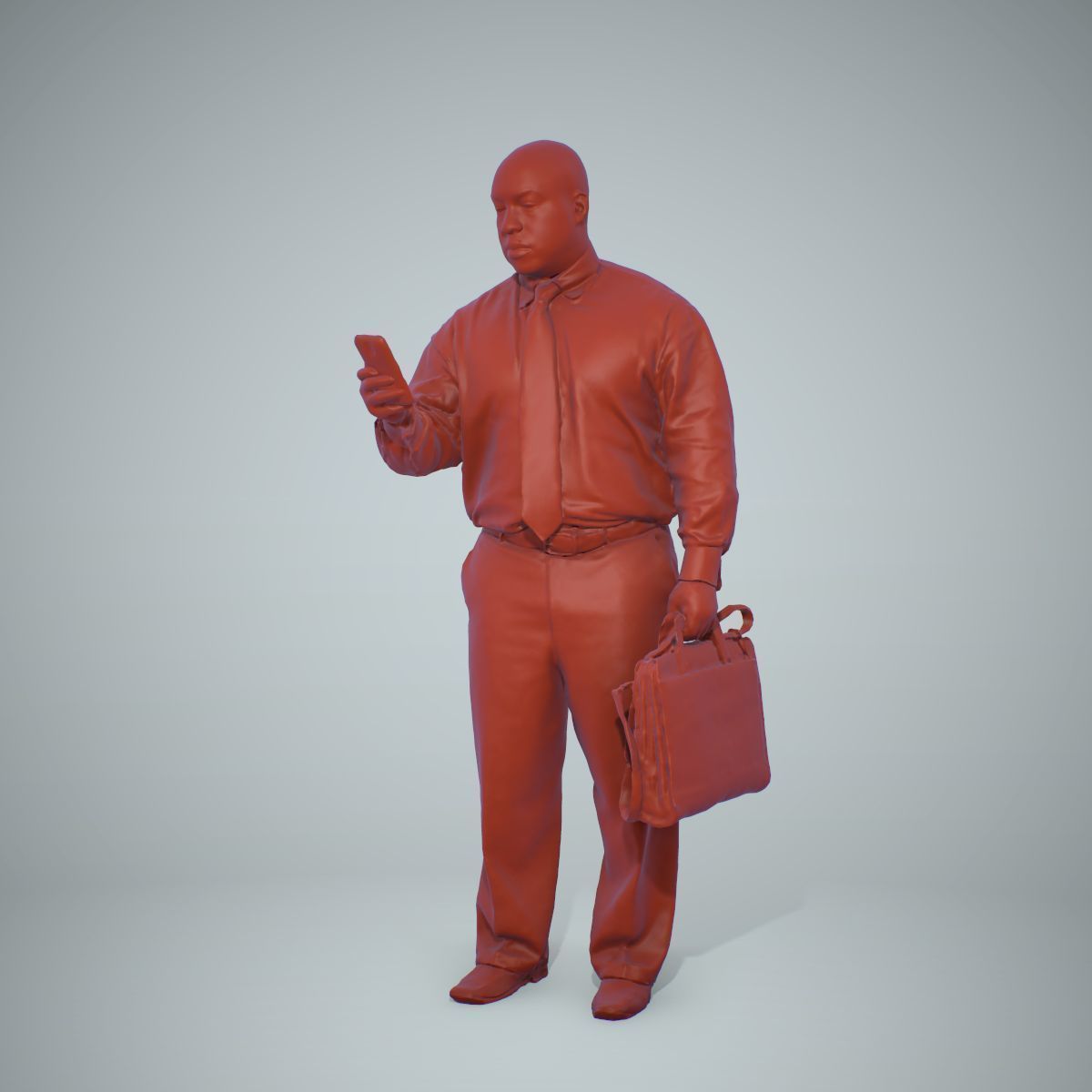 Business Man with Phone and Suitcase BMan0201-HD2-O01P01-S 3D model_38