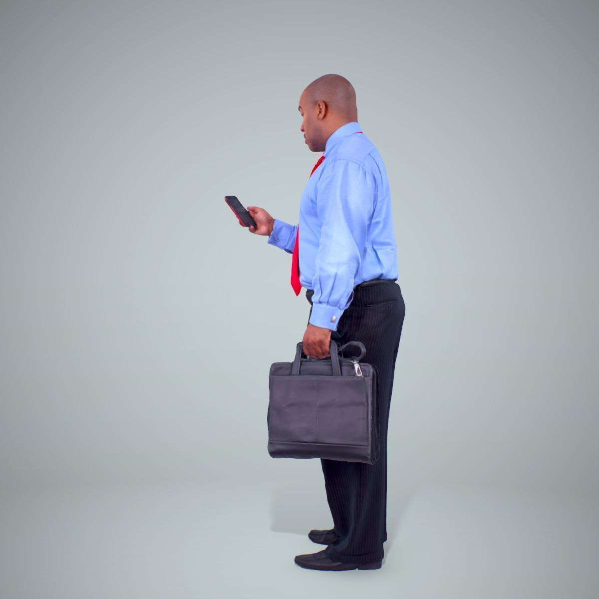 Business Man with Phone and Suitcase BMan0201-HD2-O01P01-S 3D model_11