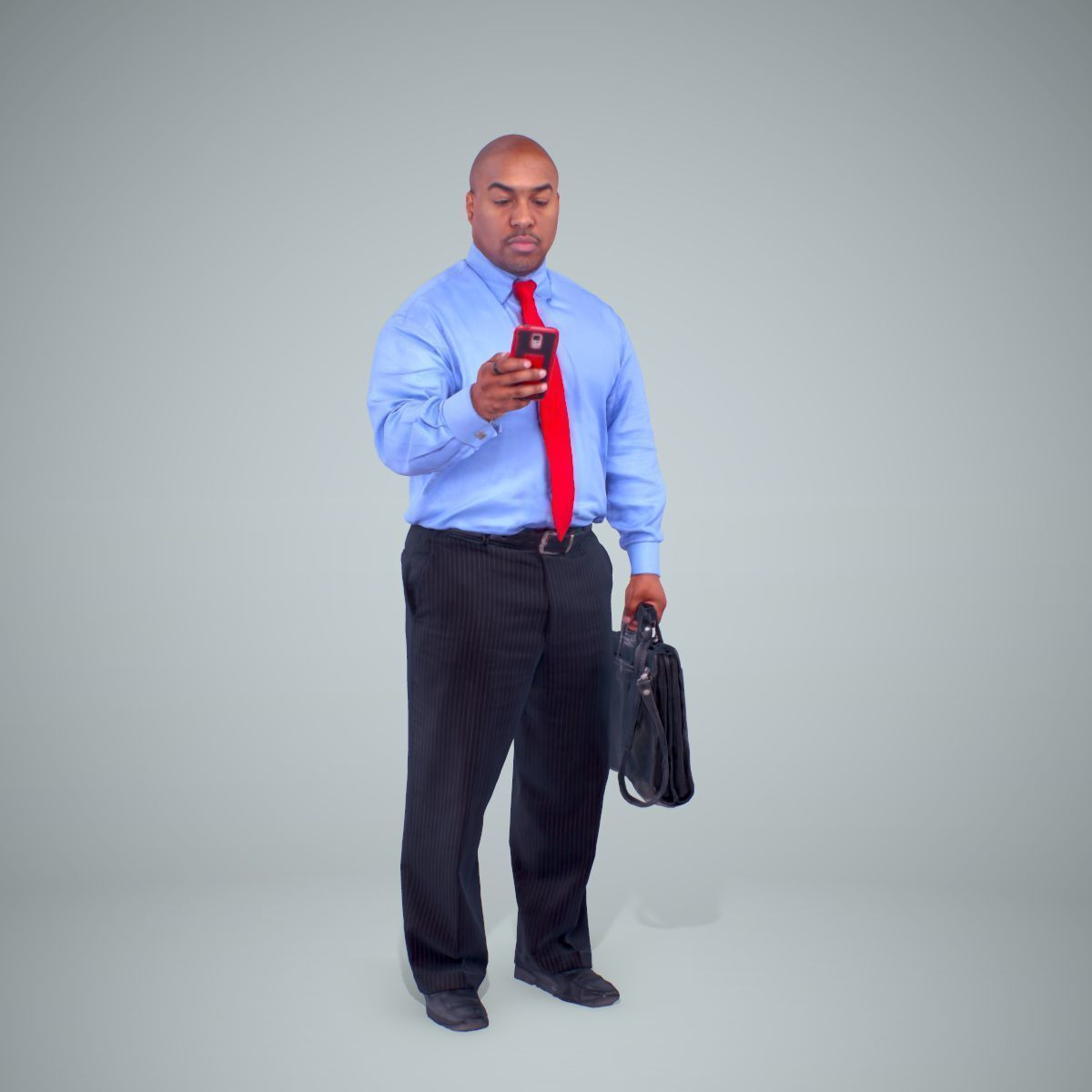 Business Man with Phone and Suitcase BMan0201-HD2-O01P01-S 3D model_34