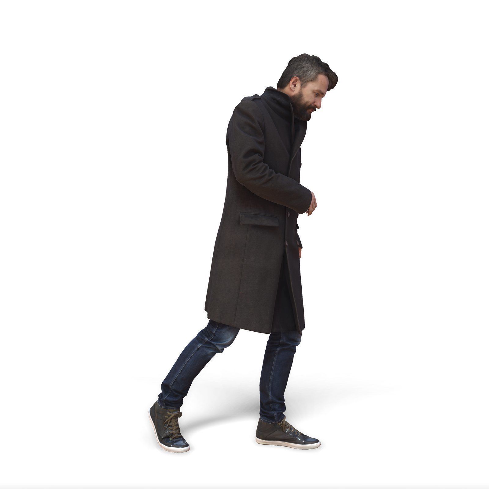 Walking Man with Coat CMan0343-HD2-O02P01-S 3D model_8