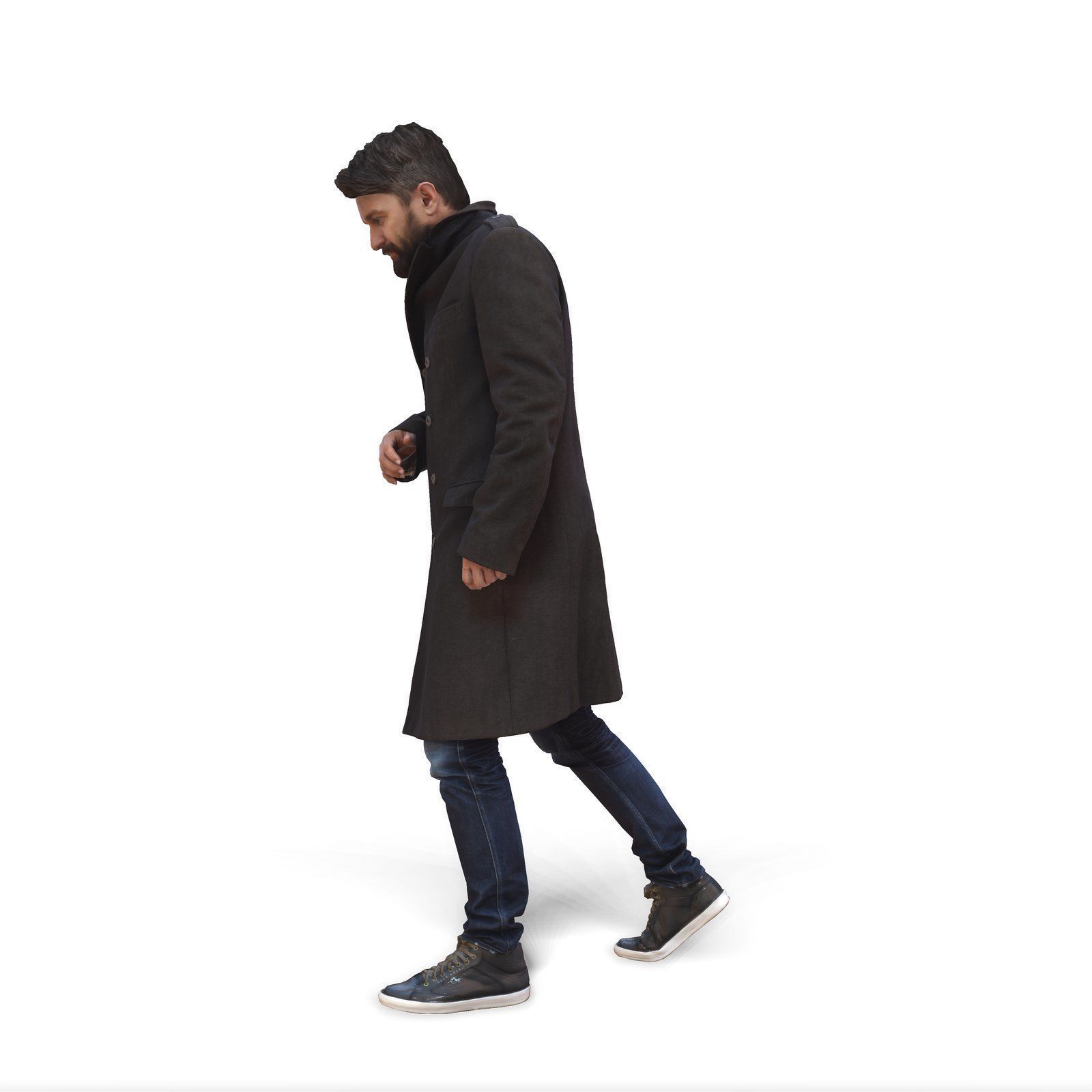 Walking Man with Coat CMan0343-HD2-O02P01-S 3D model_29