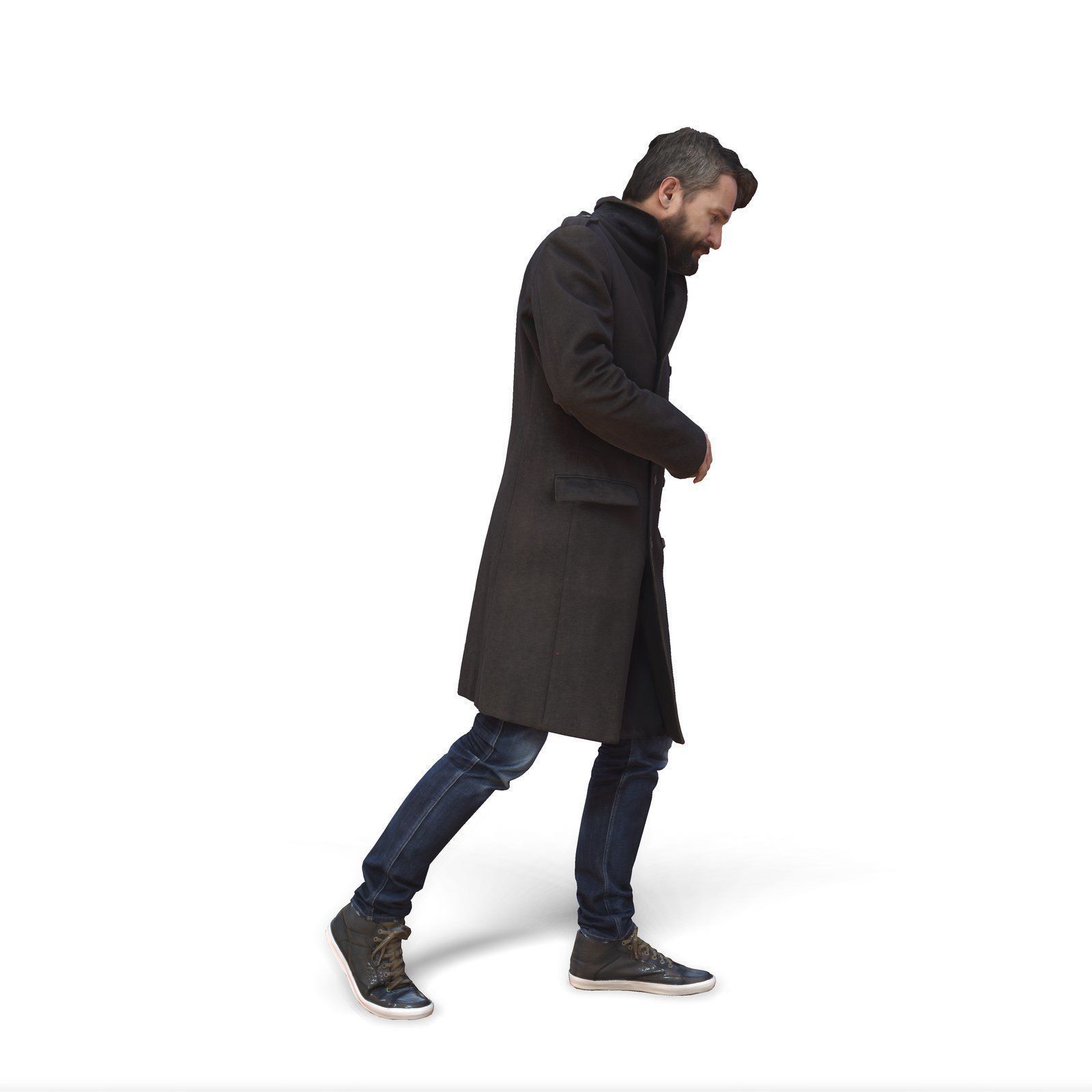 Walking Man with Coat CMan0343-HD2-O02P01-S 3D model_9