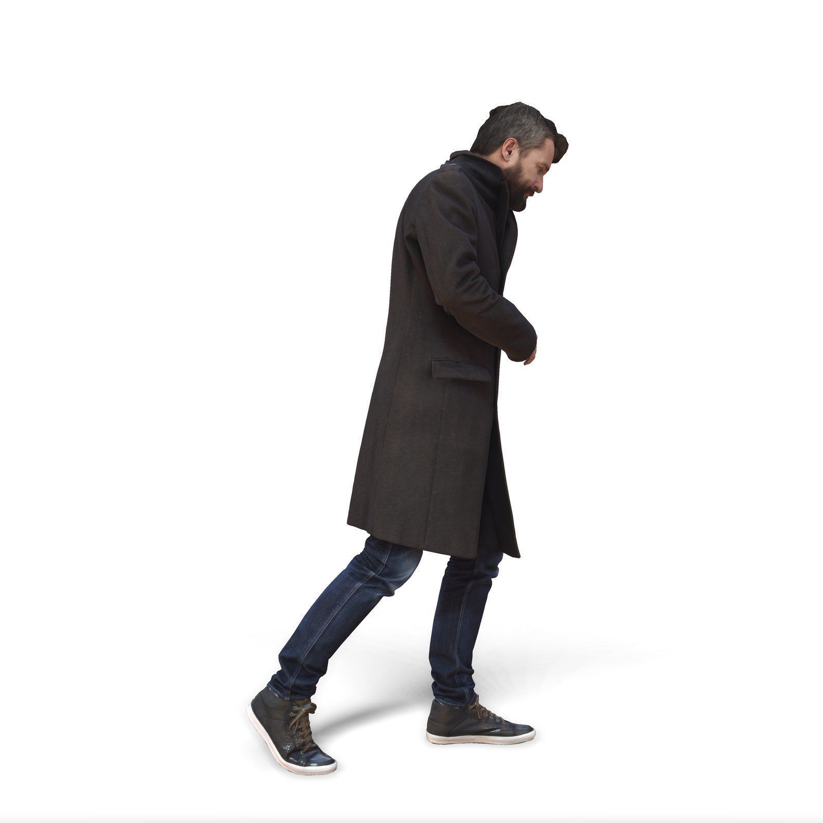 Walking Man with Coat CMan0343-HD2-O02P01-S 3D model_10