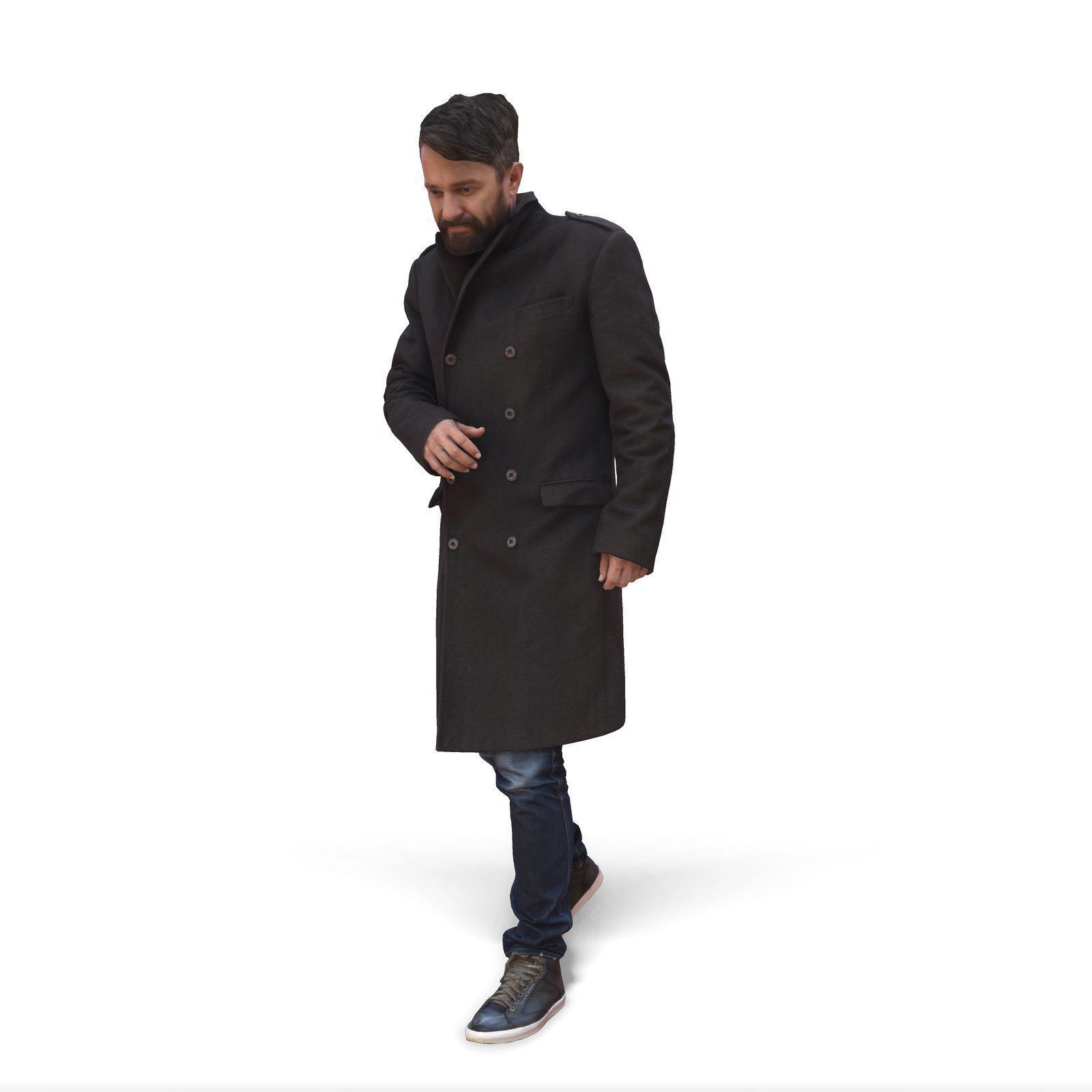 Walking Man with Coat CMan0343-HD2-O02P01-S 3D model_34