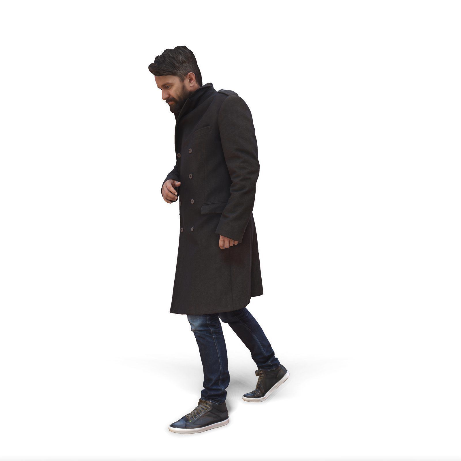 Walking Man with Coat CMan0343-HD2-O02P01-S 3D model_31