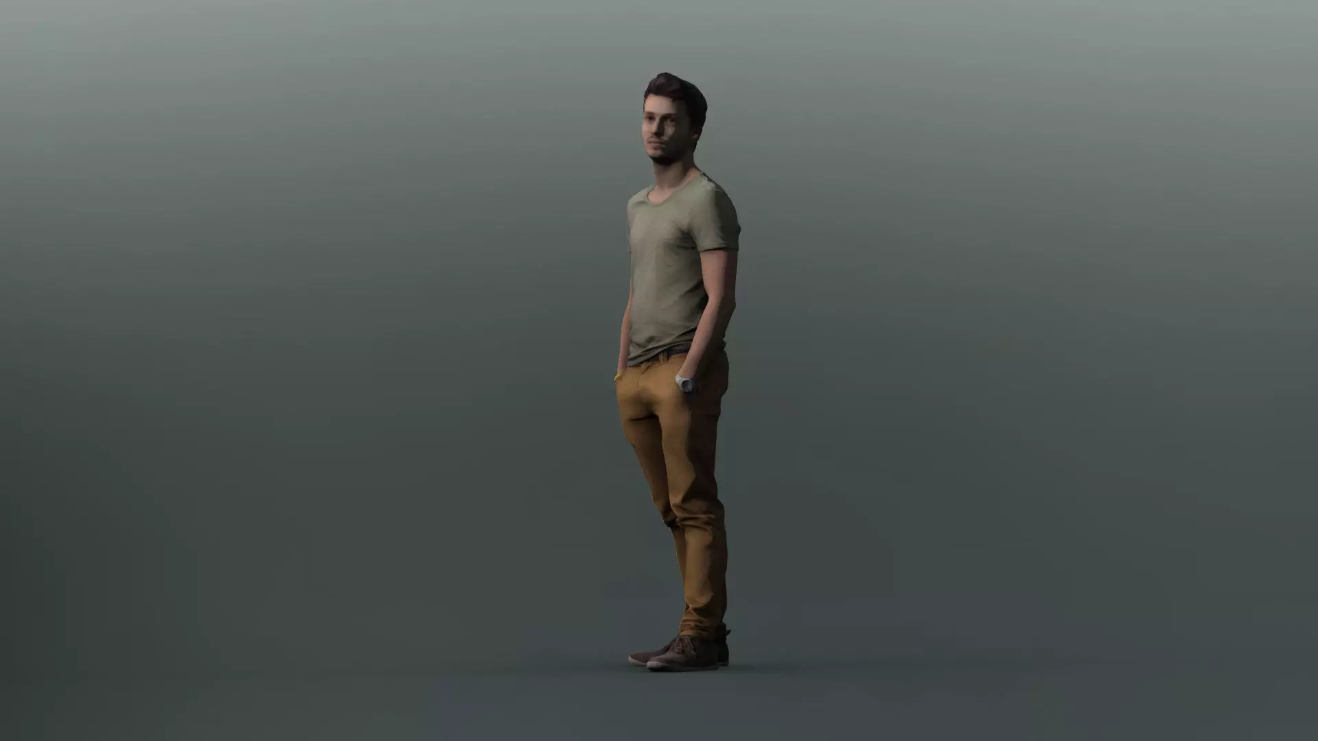 Human Character Low-poly 3D model_0