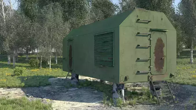 Truck bunker with ladder