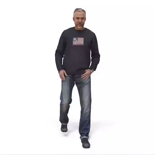 Simple Standing Old Man