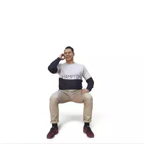 Man Sitting Talking with Phone CMan0333-HD2-O01P01-S