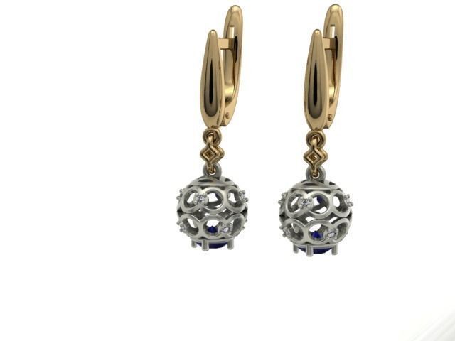 Earrings hanging 3D print model