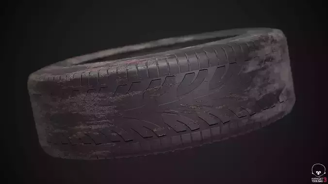Low Poly Tyre Game Assest Free low-poly 3D model