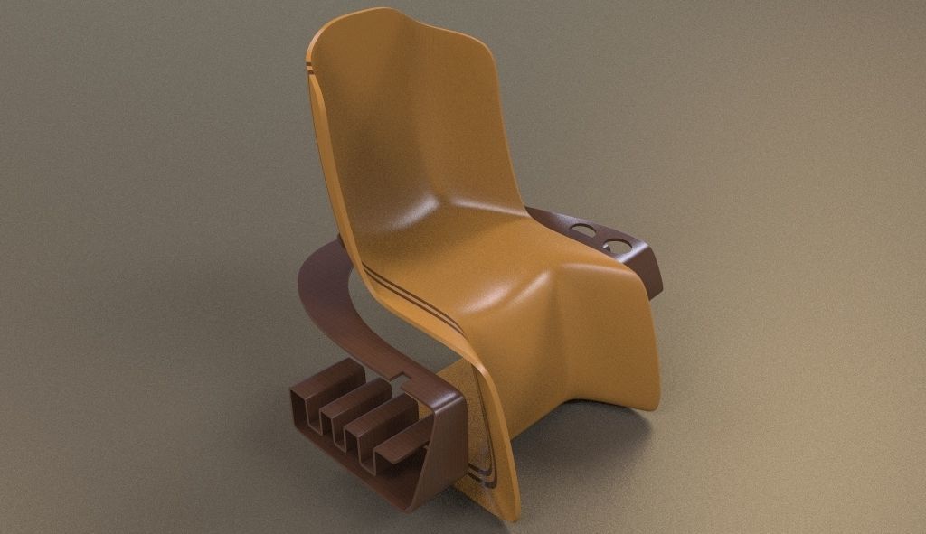 shelf chair 3D model_1