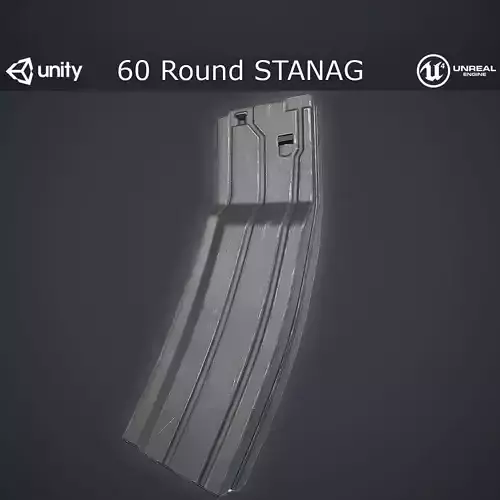Sixty Round STANAG Magazine Low-poly 3D model