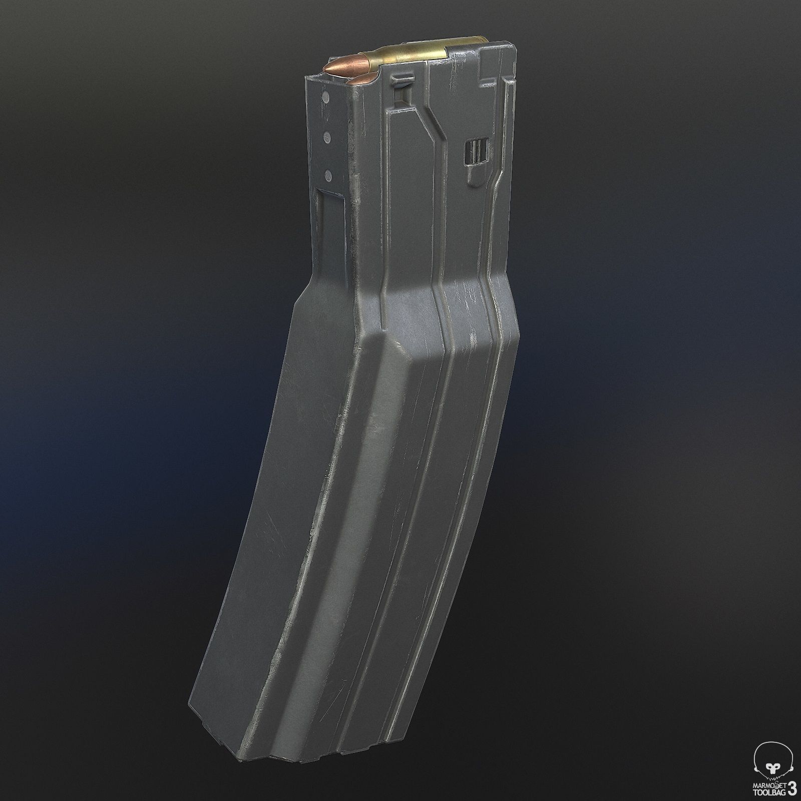 Sixty Round STANAG Magazine Low-poly 3D model_2