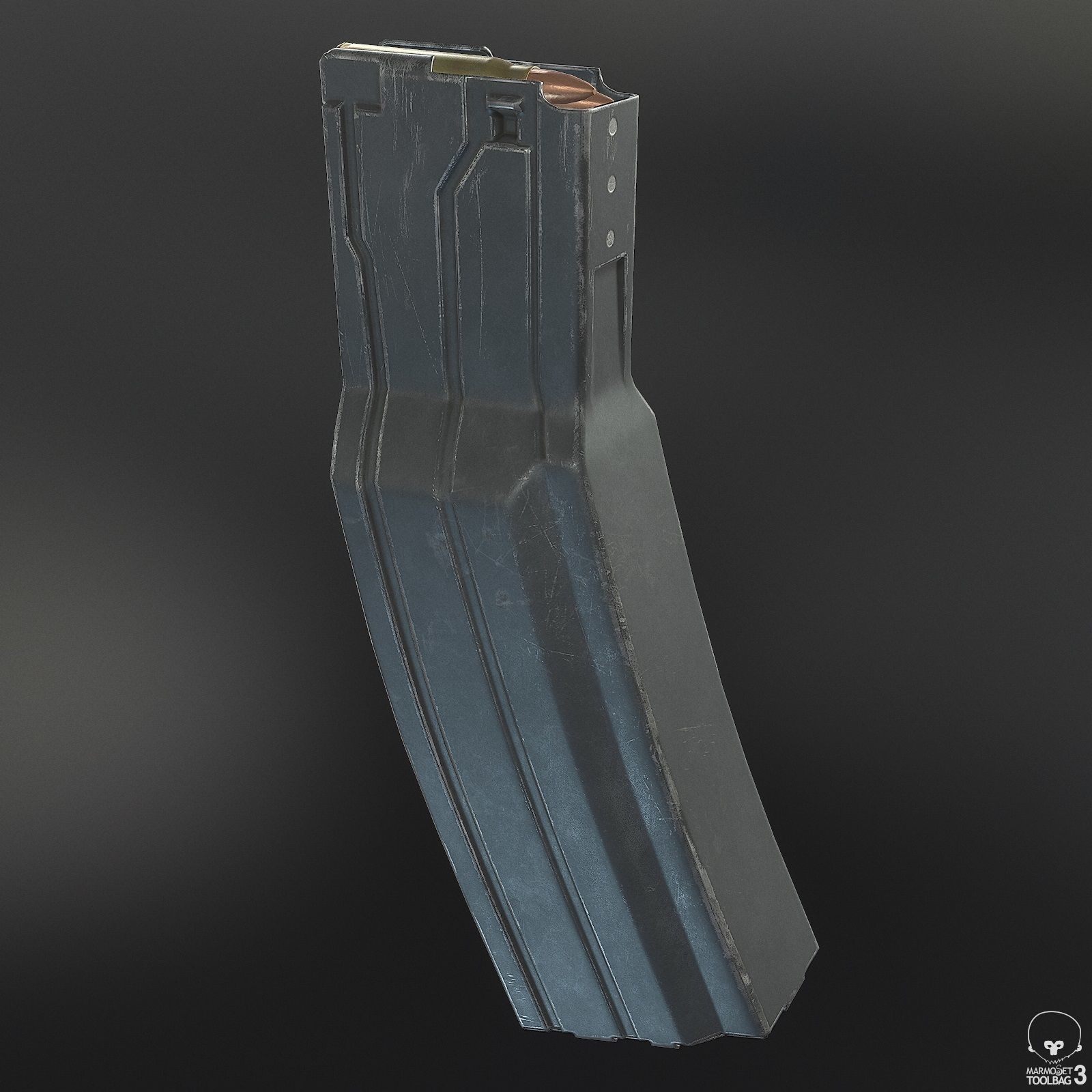 Sixty Round STANAG Magazine Low-poly 3D model_4