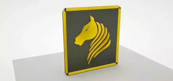 ZEBRA 3D golden fram 3D model