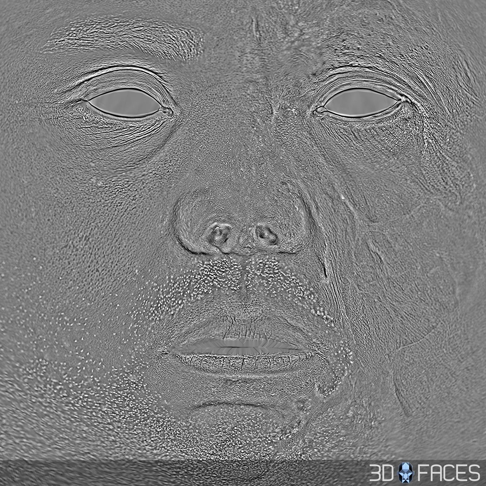 AAA Quality Realistic African American Male Scan Low-poly 3D model_6