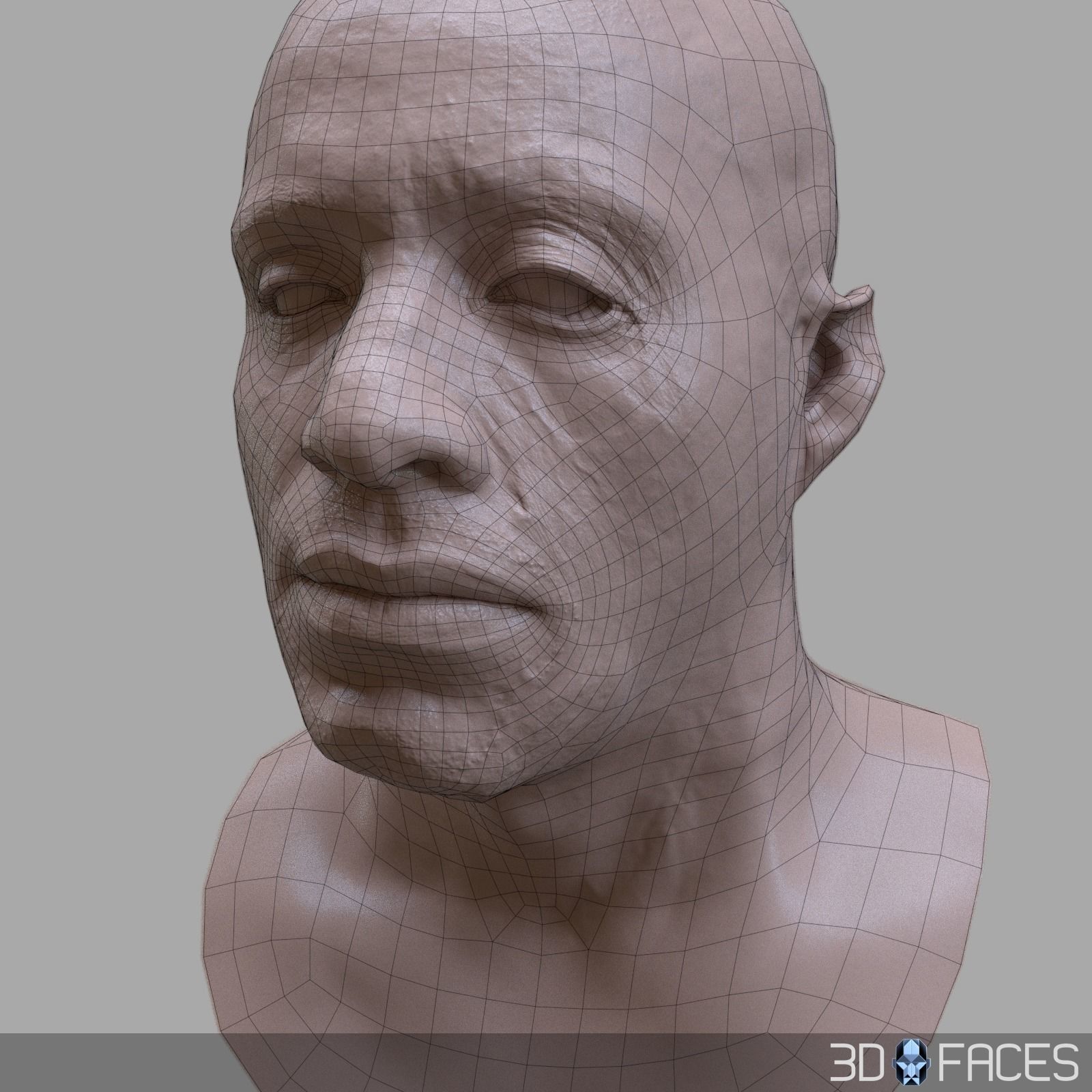 AAA Quality Realistic African American Male Scan Low-poly 3D model_3