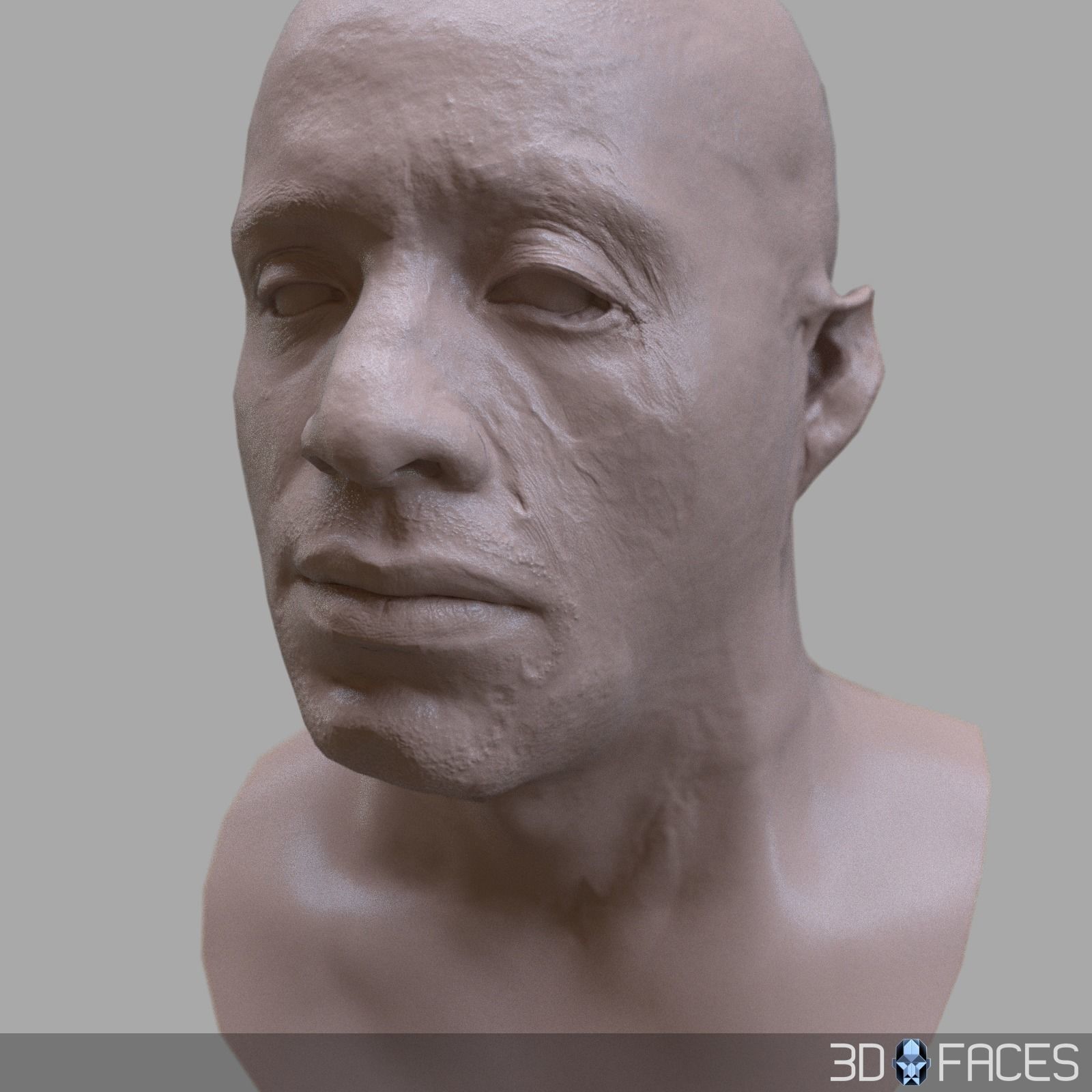 AAA Quality Realistic African American Male Scan Low-poly 3D model_2
