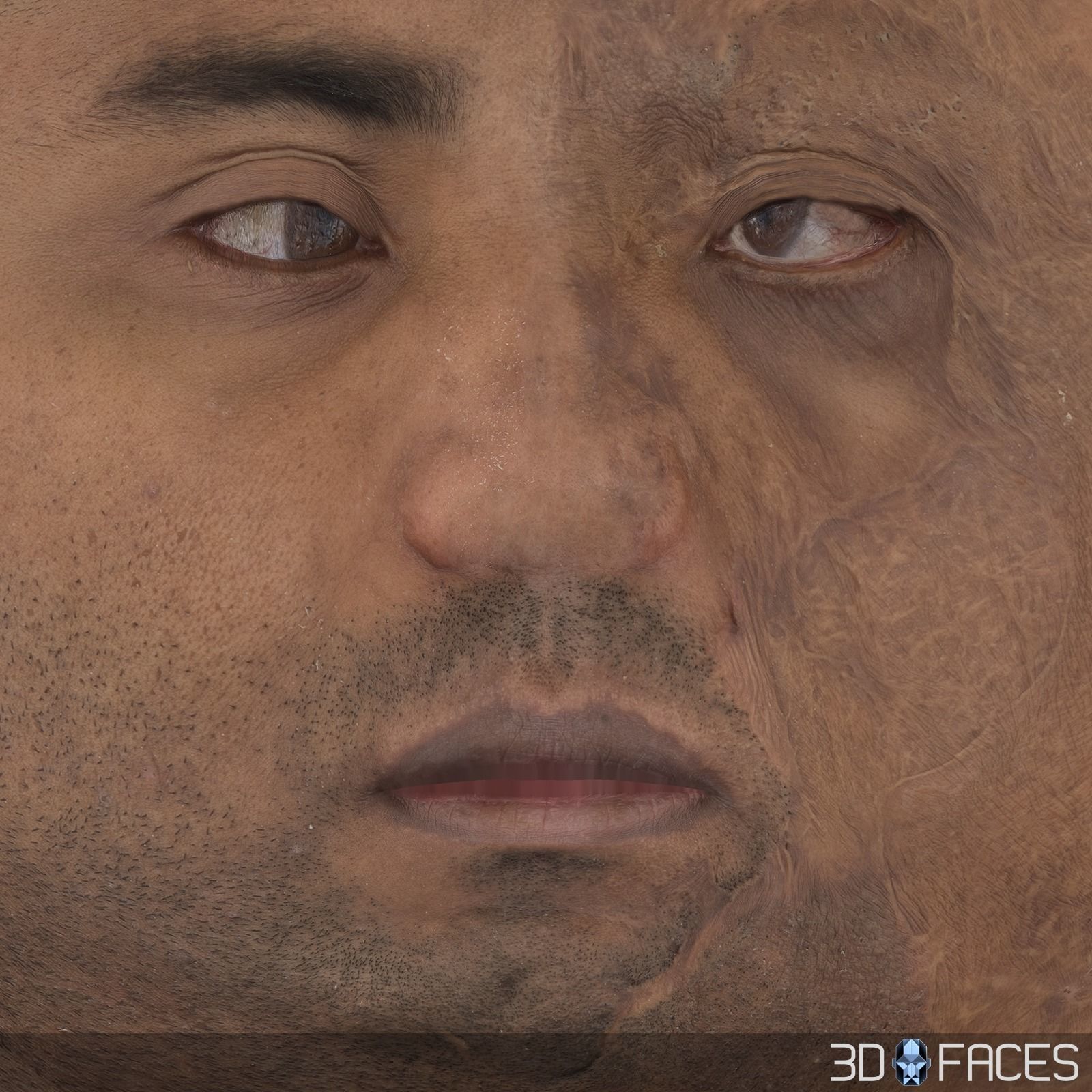 AAA Quality Realistic African American Male Scan Low-poly 3D model_4