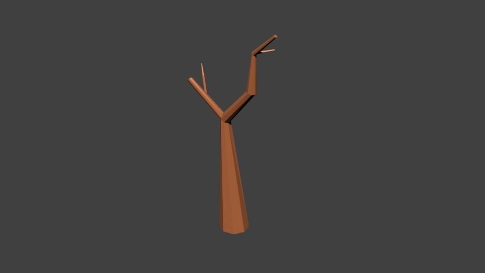 Low Poly Tree pine Low-poly 3D model_1