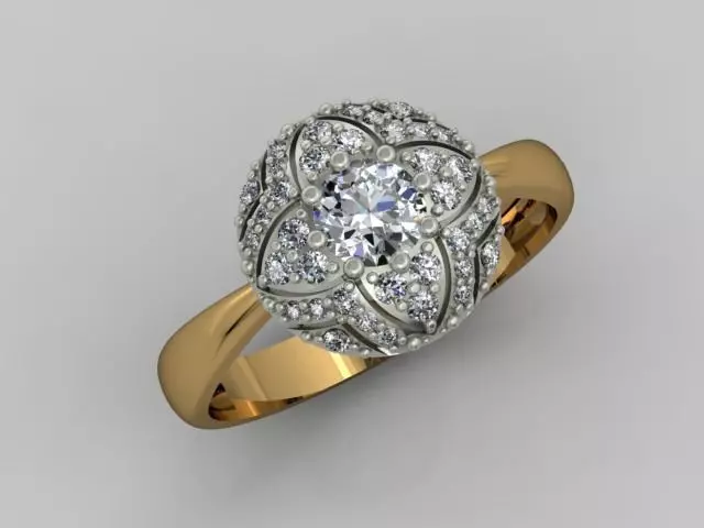 Ring Diamond set 3D print model_0