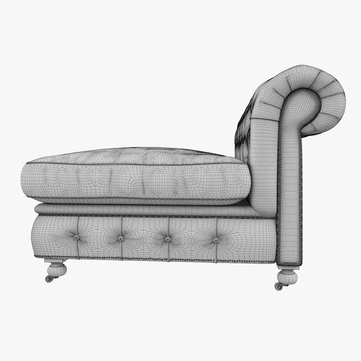 Restoration Hardware  60  Kensington Low-poly 3D model_6