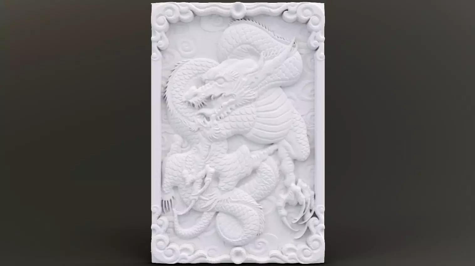 Dragon Wall Ornament 3D print model_0