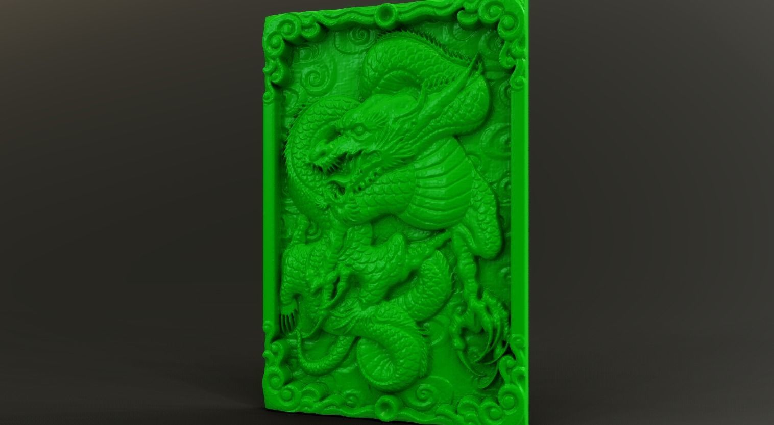 Dragon Wall Ornament 3D print model_1