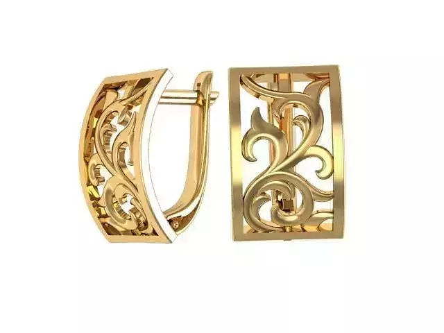 Earrings cut decor set