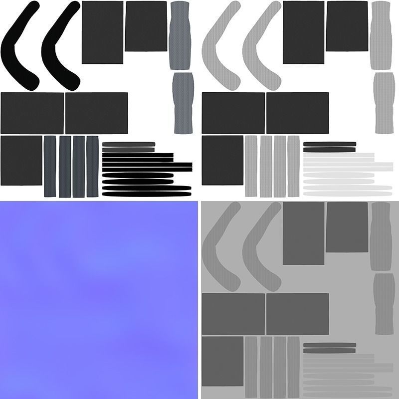 Gaming Chair Low-poly 3D model_19