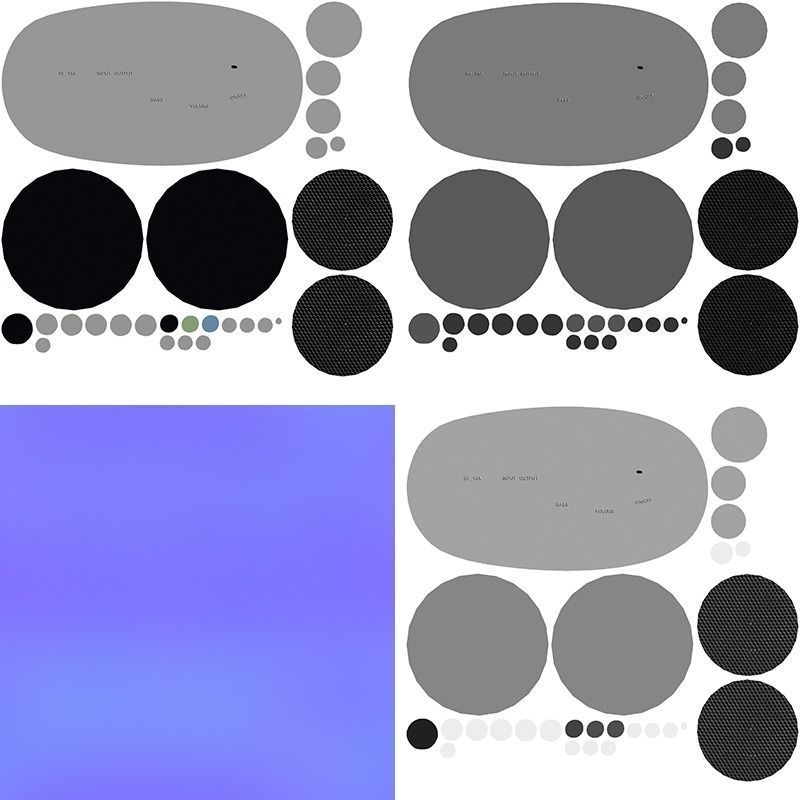 Gaming Chair Low-poly 3D model_20