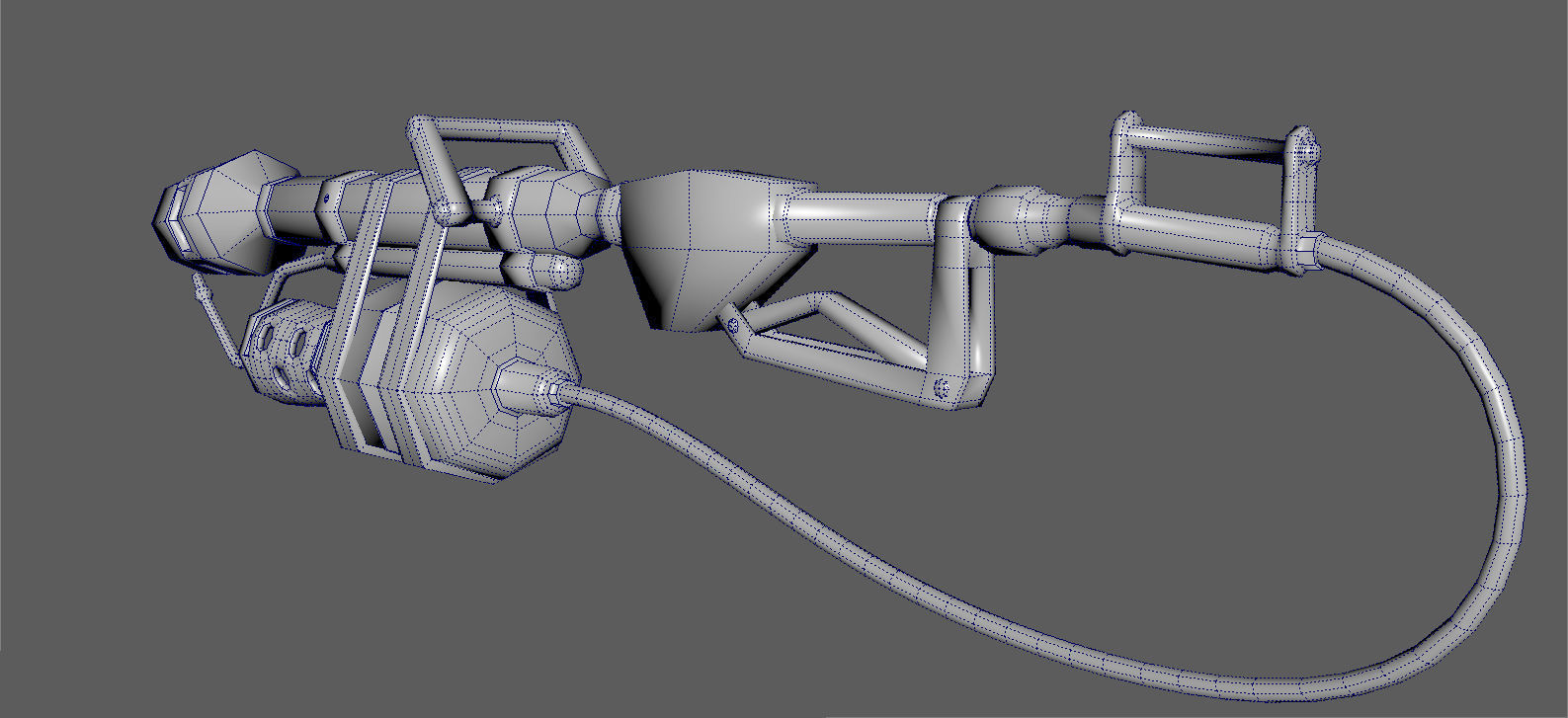 Flame Thrower Low-poly 3D model_3