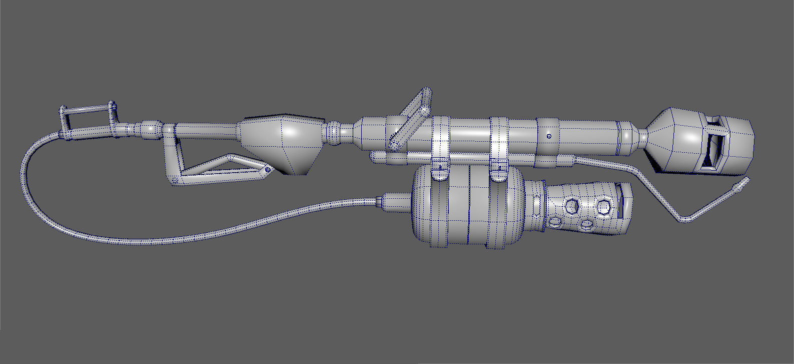 Flame Thrower Low-poly 3D model_4