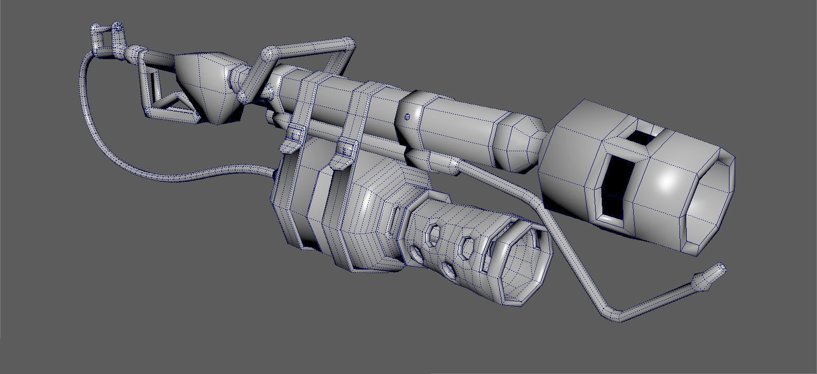 Flame Thrower Low-poly 3D model_1