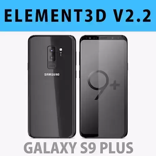 E3D - Samsung Galaxy S9 Plus Midnight Black 3D model