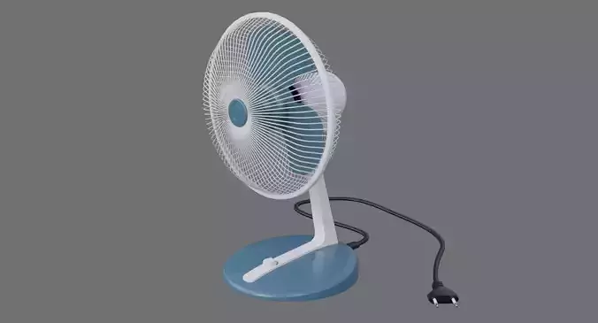 Table Fan 1A Low-poly 3D model