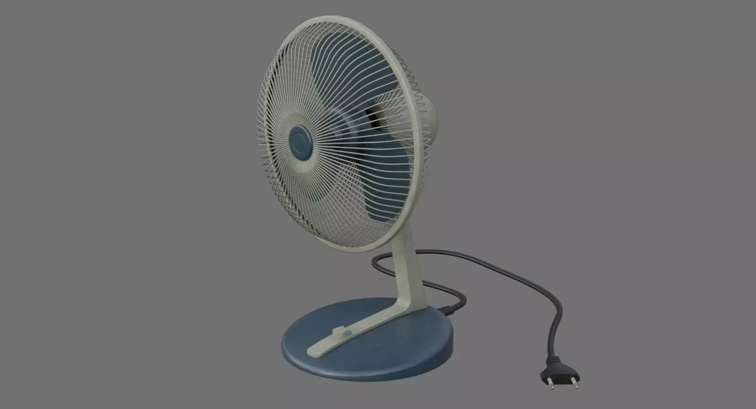 Table Fan 1B Low-poly 3D model_0