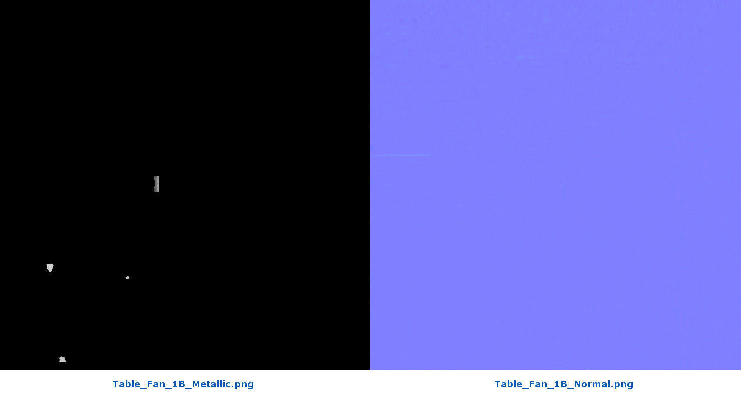 Table Fan 1B Low-poly 3D model_8