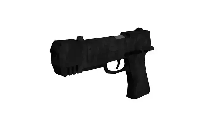 Hand Gun  Free low-poly 3D model