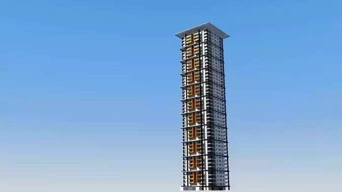 Architecture Building Free low-poly 3D model